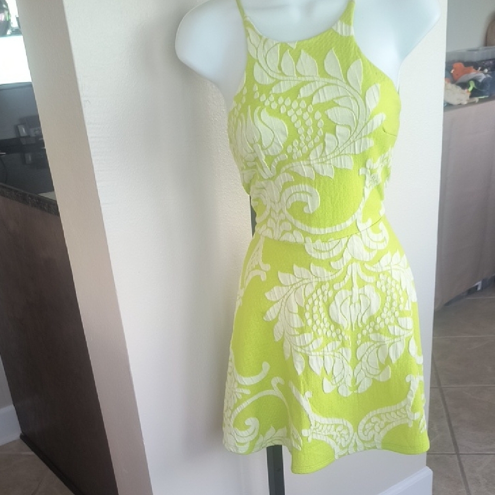 Sage Green Halter A-Line Mini Dress